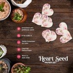 24 Pink Heart Plantable Seed Paper Set