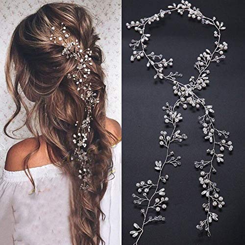Denifery Rose Gold Silver Bridal Head Vine Hair Accessories