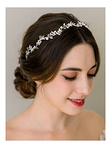 SWEETV Rhinestone Bridal Headband for Wedding Hair Accessories