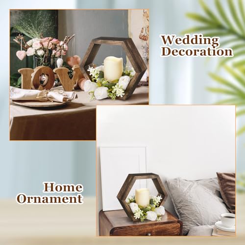 16 Pc Wooden Lantern Set for Rustic Wedding Decor