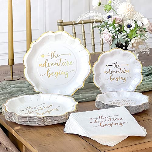 Adventure Begins" 72 Piece Elegant Party Tableware Set