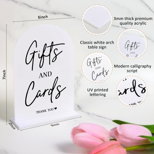 White Acrylic Wedding Signs for Ceremony and Reception