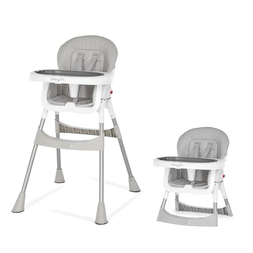Portable 2-in-1 Compact High Chair - Grey