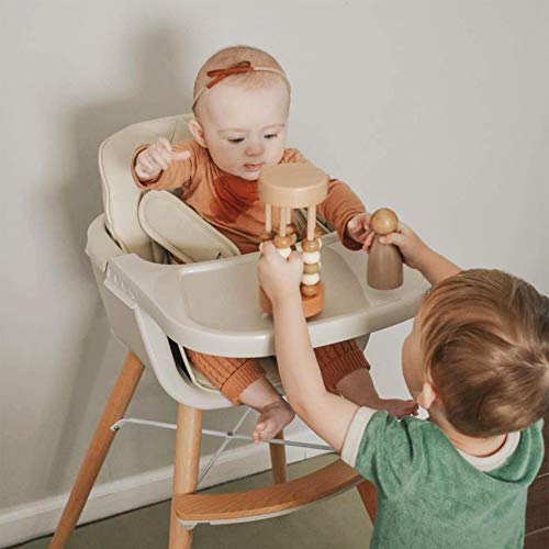 Convertible Wooden High Chair with Adjustable Legs