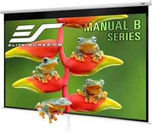 100" Manual Pull Down Projector Screen - 4K Ready
