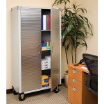 Seville Classics Rolling Storage Cabinet - Granite