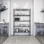 Seville Classics 5-Tier Steel Wire Shelving with Wheels