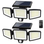 Solar Outdoor Motion Sensor Lights with Remote, 2500LM