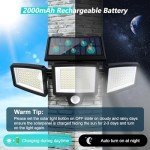 Solar Outdoor Motion Sensor Lights with Remote, 2500LM