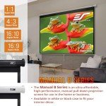100" Manual Pull Down Projector Screen - 4K Ready