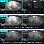 Solar Outdoor Motion Sensor Lights with Remote, 2500LM