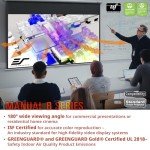 100" Manual Pull Down Projector Screen - 4K Ready