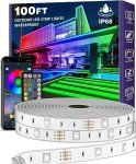100ft Waterproof LED Light Strips with App Control