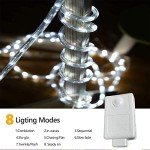 100ft Waterproof LED Rope Lights with 8 Modes