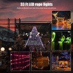 33 FT Color Changing Rope Lights with Remote