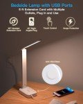 LED Desk Lamp with Power Strip and USB Ports