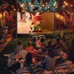 120-Inch Portable Outdoor Projector Screen with Stand
