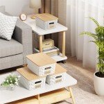 5-Quart Stackable Storage Bins with Bamboo Lids