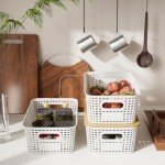 5-Quart Stackable Storage Bins with Bamboo Lids