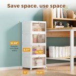 Clear Plastic Stackable Storage Bins with Wheels