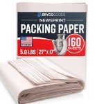 Bryco Goods Newsprint Packing Paper - 160 Sheets