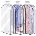 Clear Garment Bags for Closet Storage - 3 Pack
