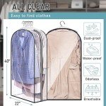 Clear Garment Bags for Closet Storage - 3 Pack