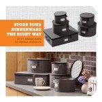 Stackable Hard Shell Dinnerware Storage Set - 5 Pieces