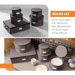 Stackable Hard Shell Dinnerware Storage Set - 5 Pieces