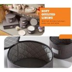 Stackable Hard Shell Dinnerware Storage Set - 5 Pieces