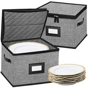Sturdy Porcelain Storage Container Set with Dividers