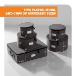 Stackable Hard Shell Dinnerware Storage Set - 5 Pieces