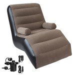Inflatable Deck Chair with Pump for Indoor/Outdoor Use
