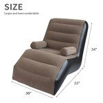 Inflatable Deck Chair with Pump for Indoor/Outdoor Use