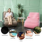 Inflatable Deck Chair with Pump for Indoor/Outdoor Use