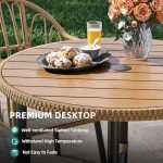 YITAHOME 5-Piece Outdoor Dining Set with Umbrella Hole