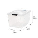 Stackable 72 Quart Storage Bins with Lids - 4 Pack