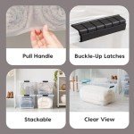 Stackable 72 Quart Storage Bins with Lids - 4 Pack