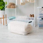 Stackable 72 Quart Storage Bins with Lids - 4 Pack