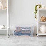 Stackable 72 Quart Storage Bins with Lids - 4 Pack