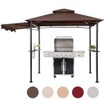 5x8 Outdoor BBQ Grill Gazebo with Lights