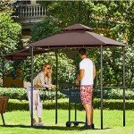 5x8 Outdoor BBQ Grill Gazebo with Lights