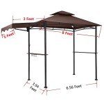 5x8 Outdoor BBQ Grill Gazebo with Lights
