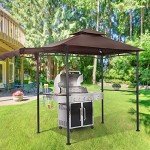 5x8 Outdoor BBQ Grill Gazebo with Lights