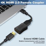Gold HDMI Female Connectors - 6 Pack for Home Theater