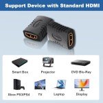 Gold HDMI Female Connectors - 6 Pack for Home Theater