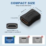 Gold HDMI Female Connectors - 6 Pack for Home Theater