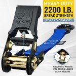 Heavy-Duty Ratchet Tie Down Straps 4-Pack