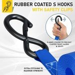 Heavy-Duty Ratchet Tie Down Straps 4-Pack