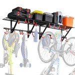 Adjustable Garage Wall Shelving with Bike Hooks